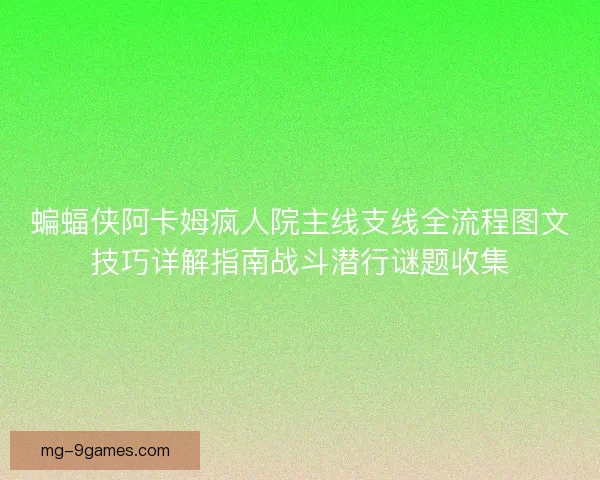蝙蝠侠阿卡姆疯人院主线支线全流程图文技巧详解指南战斗潜行谜题收集